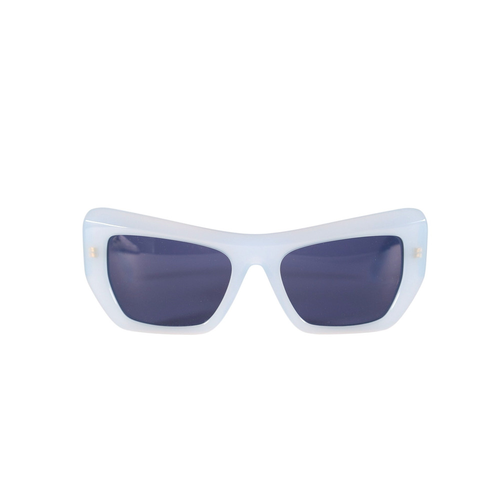 MCM Rectangle Cat Eye Sunglasses - Shiny Light Blue / Smoke - NWT - Picture 2 of 10